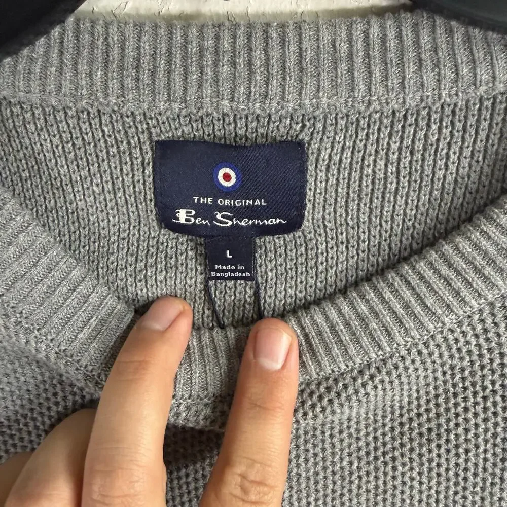 Men’s NWT L Ben Sherman Academic Fall Preppy Business Casual Minimalist Sweater